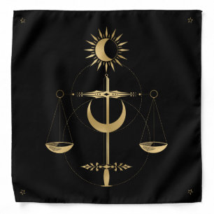 Create Your Own Full Gold Arcane Justice Tarot Bandana