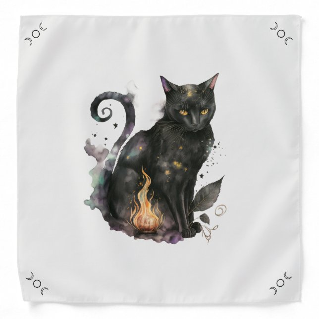 Create Your Own Full Magic Black Cat Bandana (Front)