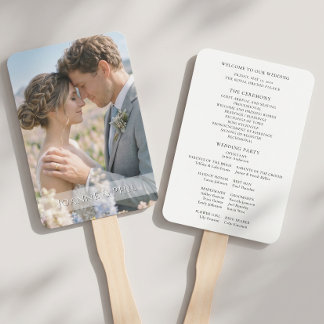 Create Your Own Full Photo Wedding Party Hand Fan