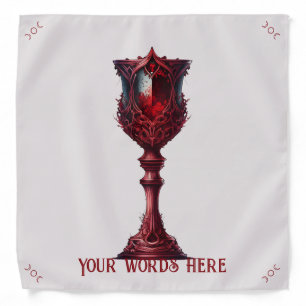 Create Your Own Full Tall Red Gothic Chalice Bandana