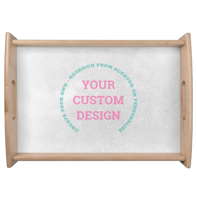 Create Your Own Fully Customised Throw Pillow Serving Tray (Front)