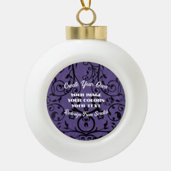 Create Your Own Fully Customized Ceramic Ball Christmas Ornament by VoXeeD at Zazzle