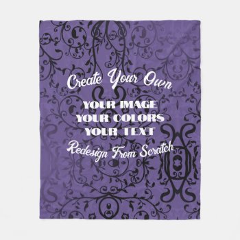 Create Your Own Fully Customized Fleece Blanket by VoXeeD at Zazzle