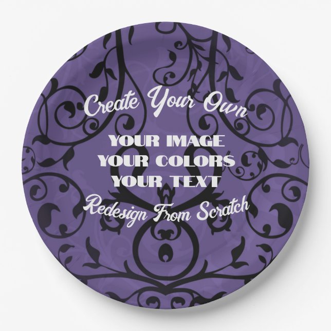 Create Your Own Fully Customized Paper Plates (Front)