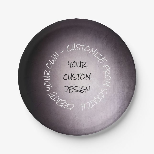 Create Your Own Fully Customized Paper Plates (Front)