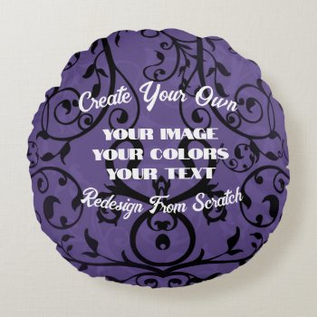 Create Your Own Fully Customized Round Pillow by VoXeeD at Zazzle