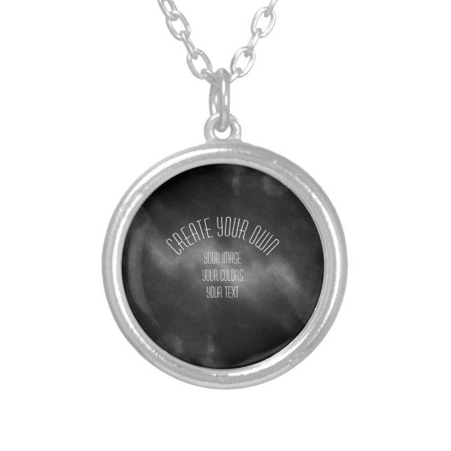 Create Your Own Fully Customized Silver Plated Necklace (Front)