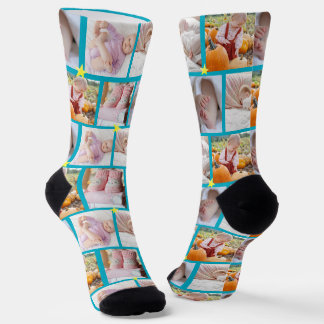 Create your own Fun 5-photo collage Crew Socks