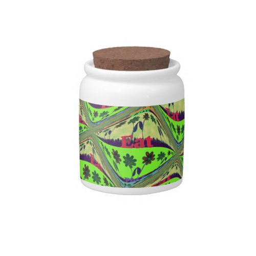 Create Your Own Fun Retro Lovely Floral Island  Candy Jar