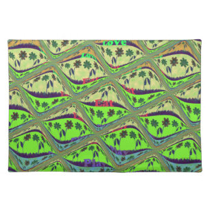 Create Your Own Fun Retro Lovely Floral Island Cloth Placemat