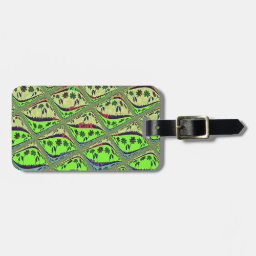 Create Your Own Fun Retro Lovely Floral Island  Luggage Tag