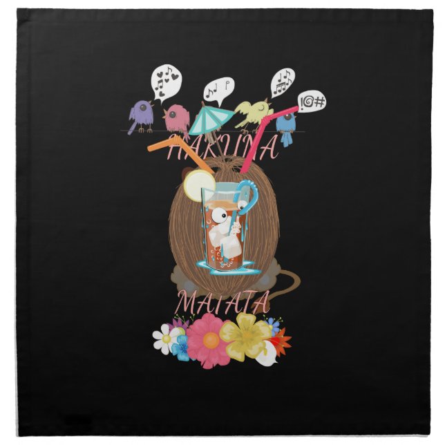 Create Your Own Fun Summer Time Beach Party Ideas Cloth Napkin (Front)