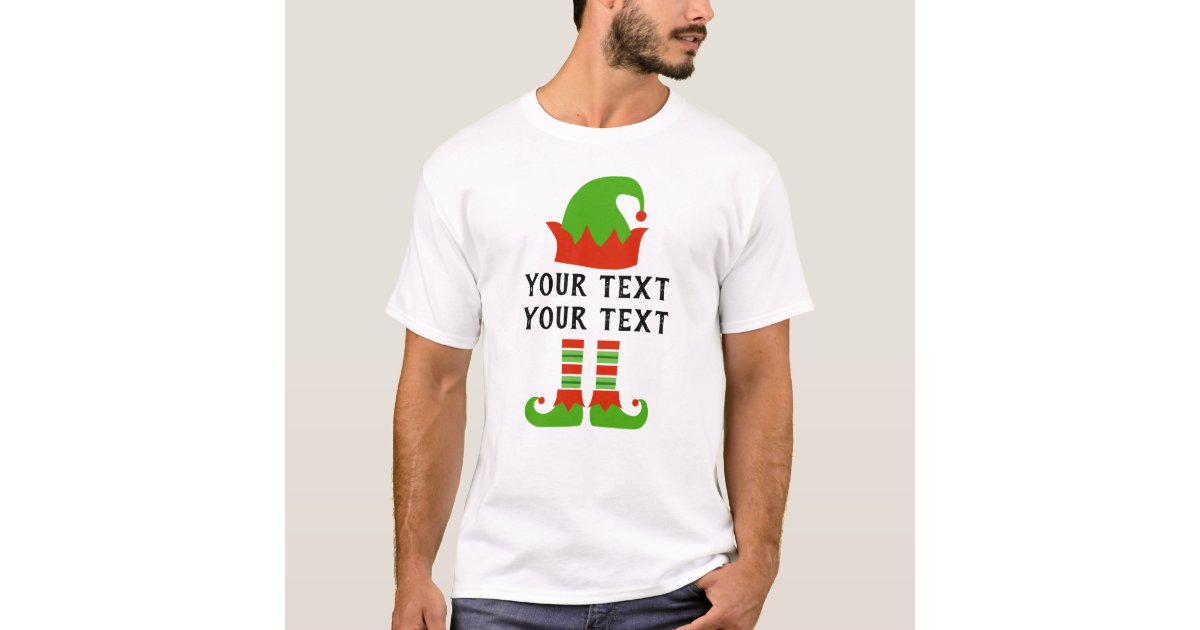 Create Your Own Funny Christmas Elf T-Shirt | Zazzle