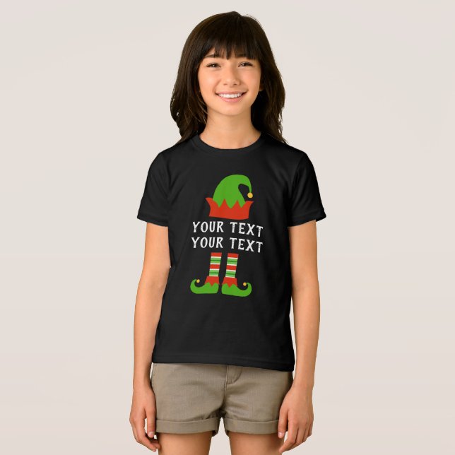 Create Your Own Funny Christmas Elf Tri-Blend Shirt (Front Full)