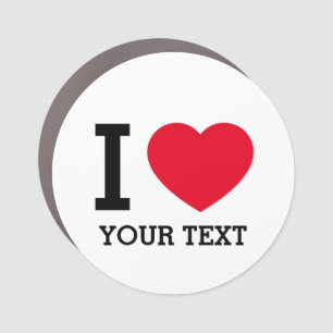 Create Your Own Funny I love Car Magnet