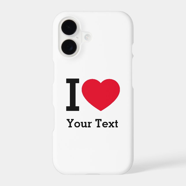 Create Your Own Funny I love  Case-Mate iPhone Case (Back)