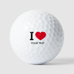 Create Your Own Funny I love  Golf Balls