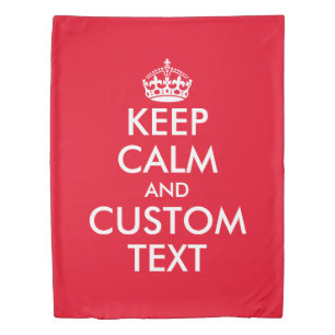 Create your own funny keep calm carry on twin size duvet cover