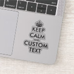 Create your own funny keep calm laptop sticker<br><div class="desc">Create your own funny keep calm laptop sticker. Custom keep calm and carry on template with crown. Personalize your stuff like laptop computer, tablet, water bottle, phone and more. Make your own your funny parody. Available in small and large sizes. Upload your own cut-out logo image optionally. Trendy office and...</div>