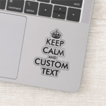 Create your own funny keep calm laptop sticker