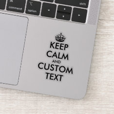 Create Your Own Funny Keep Calm Laptop Sticker at Zazzle
