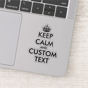 Create your own funny keep calm laptop sticker