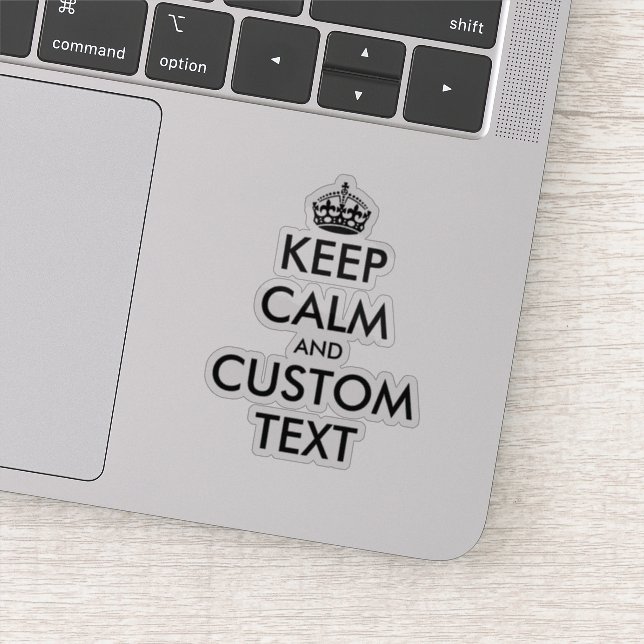 Create your own funny keep calm laptop sticker (Detail)