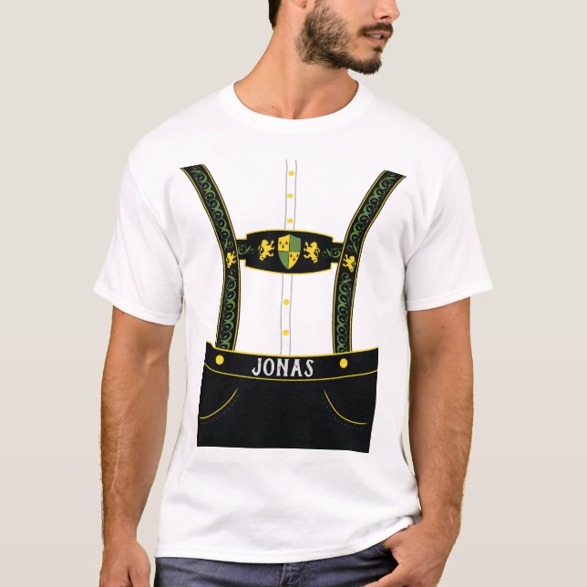 Create Your own Funny Lederhosen Oktoberfest T-Shirt (Front)
