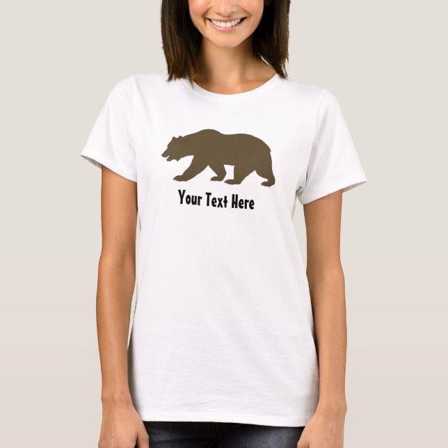 Create Your Own Funny Mama Bear Name T-Shirt (Front)