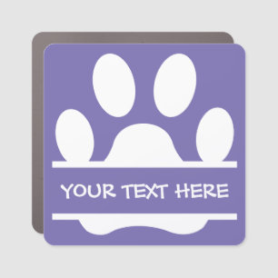 Create Your Own Funny Paw Print  Car Magnet