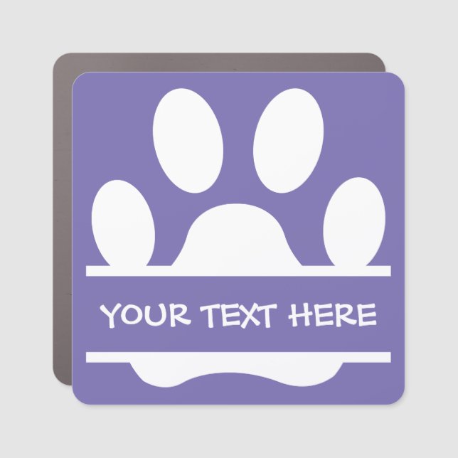 Create Your Own Funny Paw Print  Car Magnet (Front)