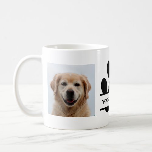 Create Your Own Funny Paw Print Dog Photo Coffee Mug