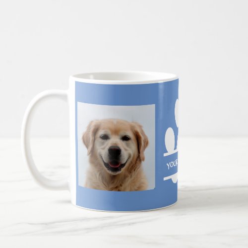 Create Your Own Funny Paw Print Dog Photo Coffee Mug