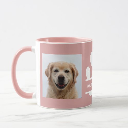 Create Your Own Funny Paw Print Dog Photo  Mug