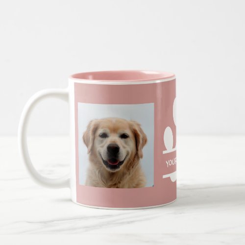 Create Your Own Funny Paw Print Dog Photo  Two_Tone Coffee Mug