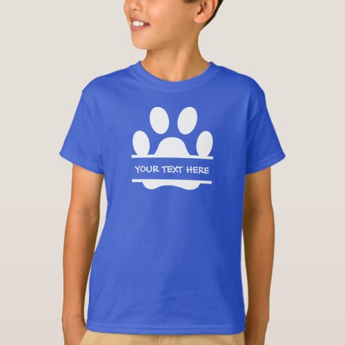 Create Your Own Funny Paw Print Personalized T_Shirt
