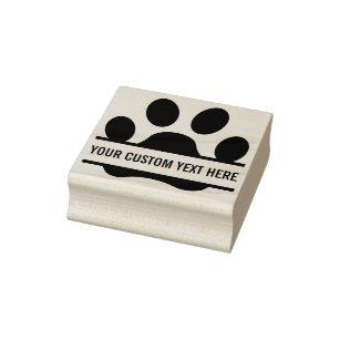 Create Your Own Funny Paw Print Rubber Stamp