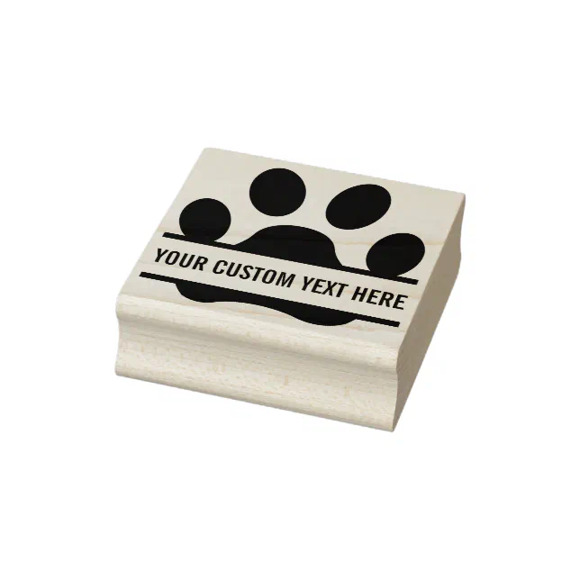 P75 Paw Print Rubber Stamp