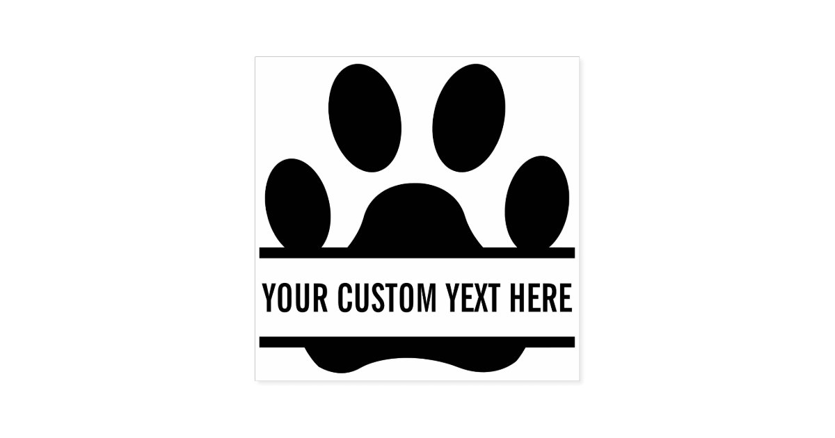 Create Your Own Funny Paw Print Selfinking Stamp Zazzle