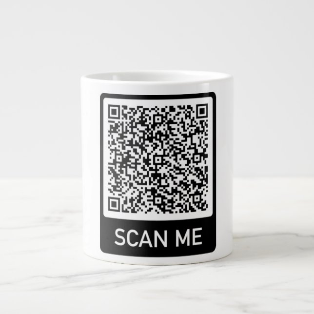 Create Your Own Funny QR Code Coffee Mug Template (Front)