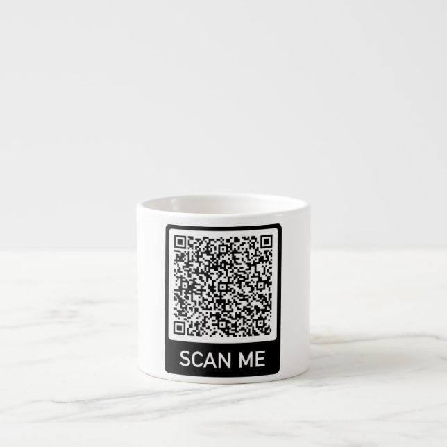 Create Your Own Funny QR Code Espresso Mug (Front)