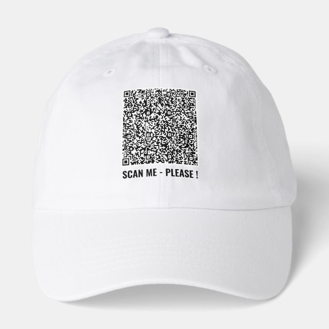 Create Your Own Funny QR Code Hat Template (Front)