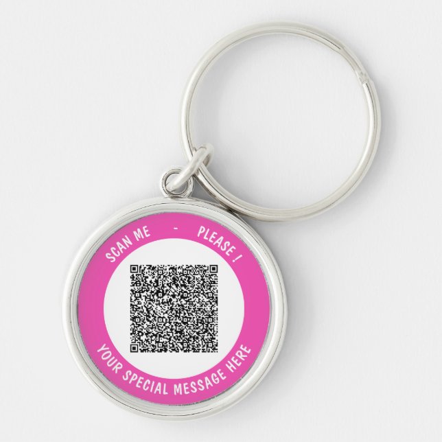 Create Your Own Funny QR Code Keychain Gift (Front)