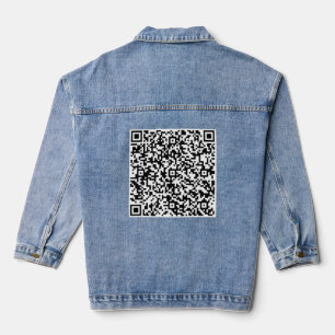 Create Your Own Funny QR Code Women's Denim Jacket