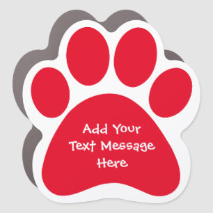 Create Your Own Funny Text Message Pet Car Magnet