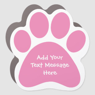 Create Your Own Funny Text Message Pet Car Magnet