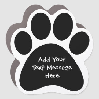 Create Your Own Funny Text Message Pet Car Magnet