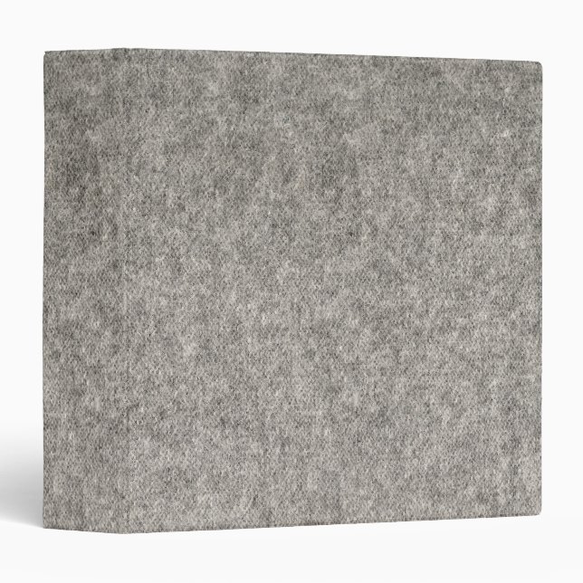 Create your own | Furry grey fabric 3 Ring Binder (Front/Spine)