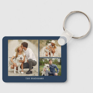 Create Your Own Gallery of 3 Photos Keychain