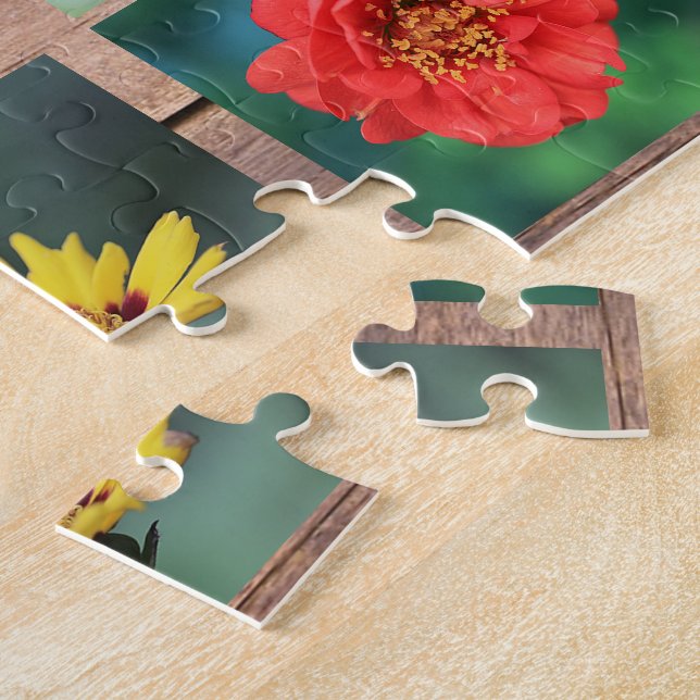 Create your own garden flowers photo collage jigsaw puzzle (Side)